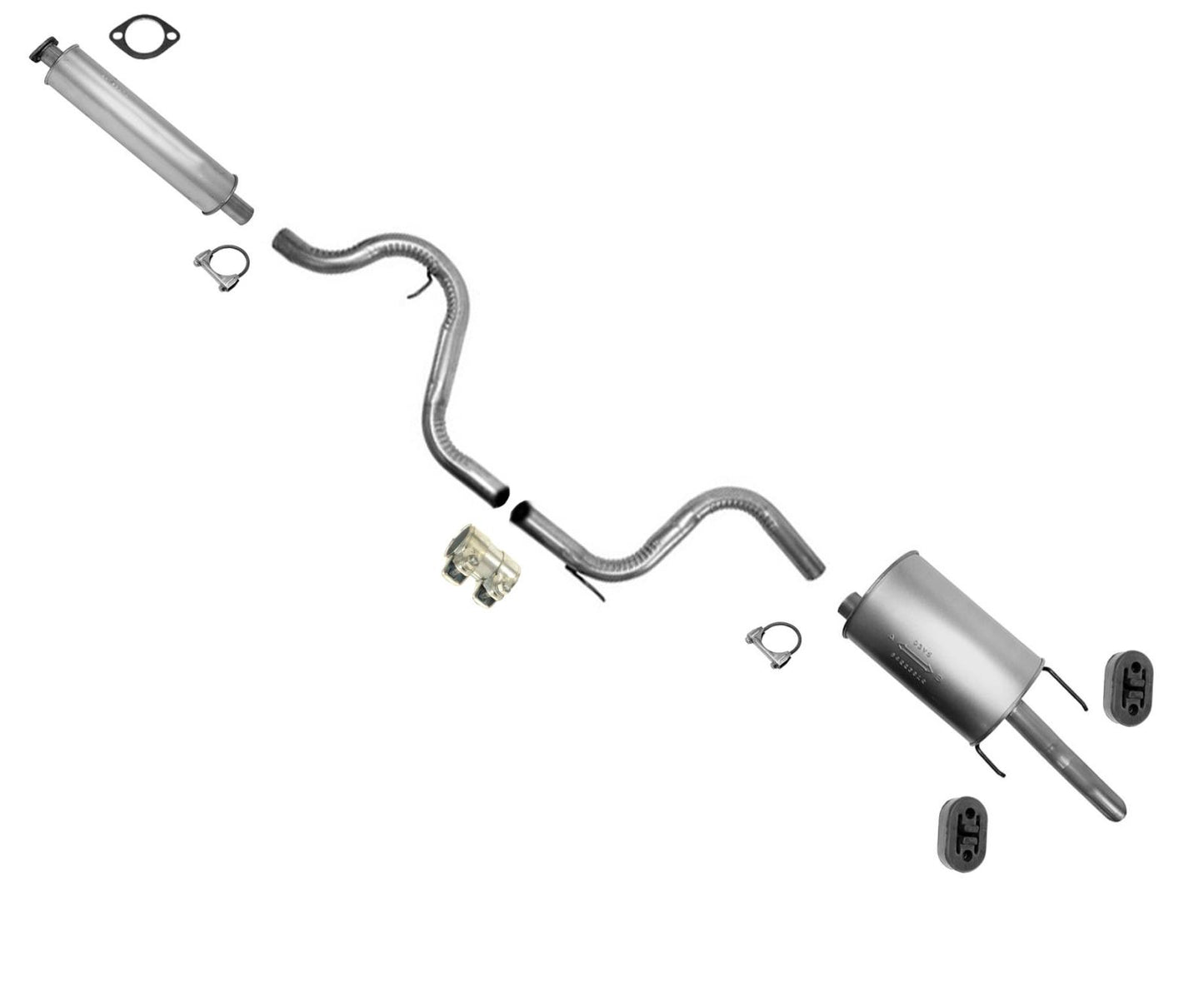 Fits 00-02 Chevrolet Impala Muffler Exhaust System