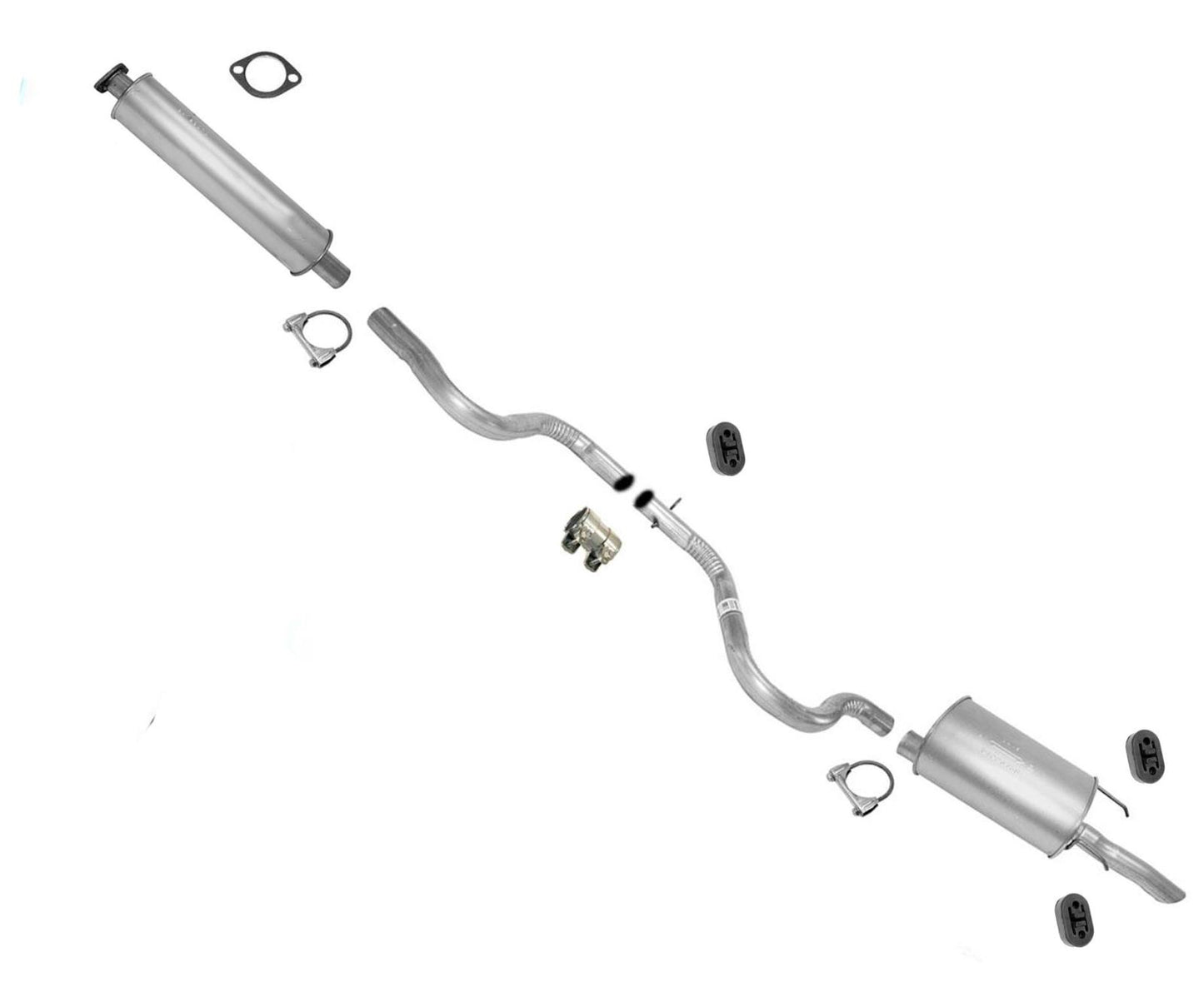 Muffler Exhaust System w Rubber Support Gasket Fits 03-05 Chevrolet Impala 3.4L