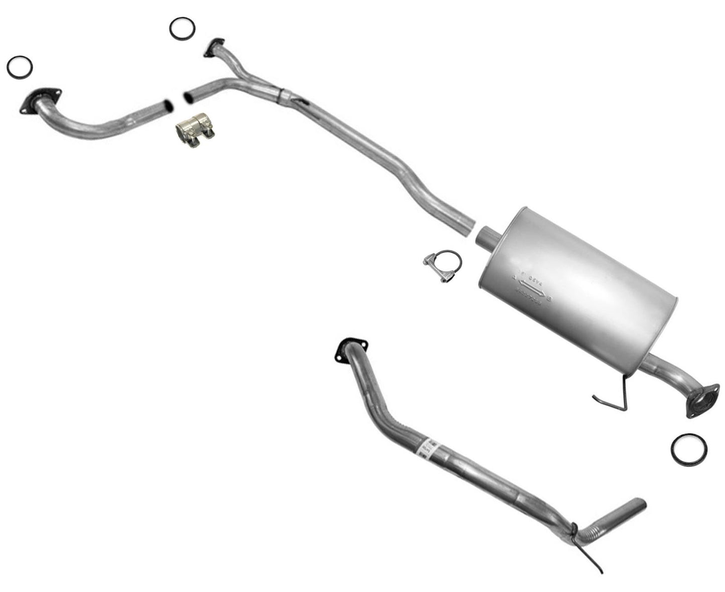 Silenciador y tubos del sistema de escape de la marca A/P para Nissan Titan 5.6L 2004-2006