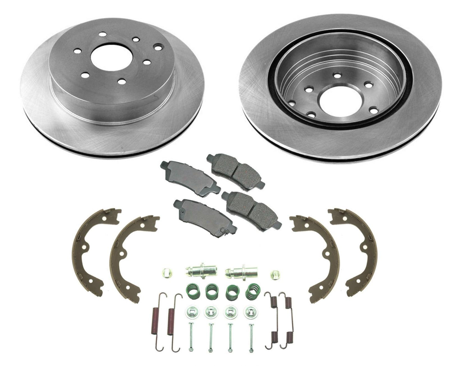 Rear Disc Brake Rotors Pads Parking Shoes Fits Nissan Pathfinder 4.0L 2005-2012