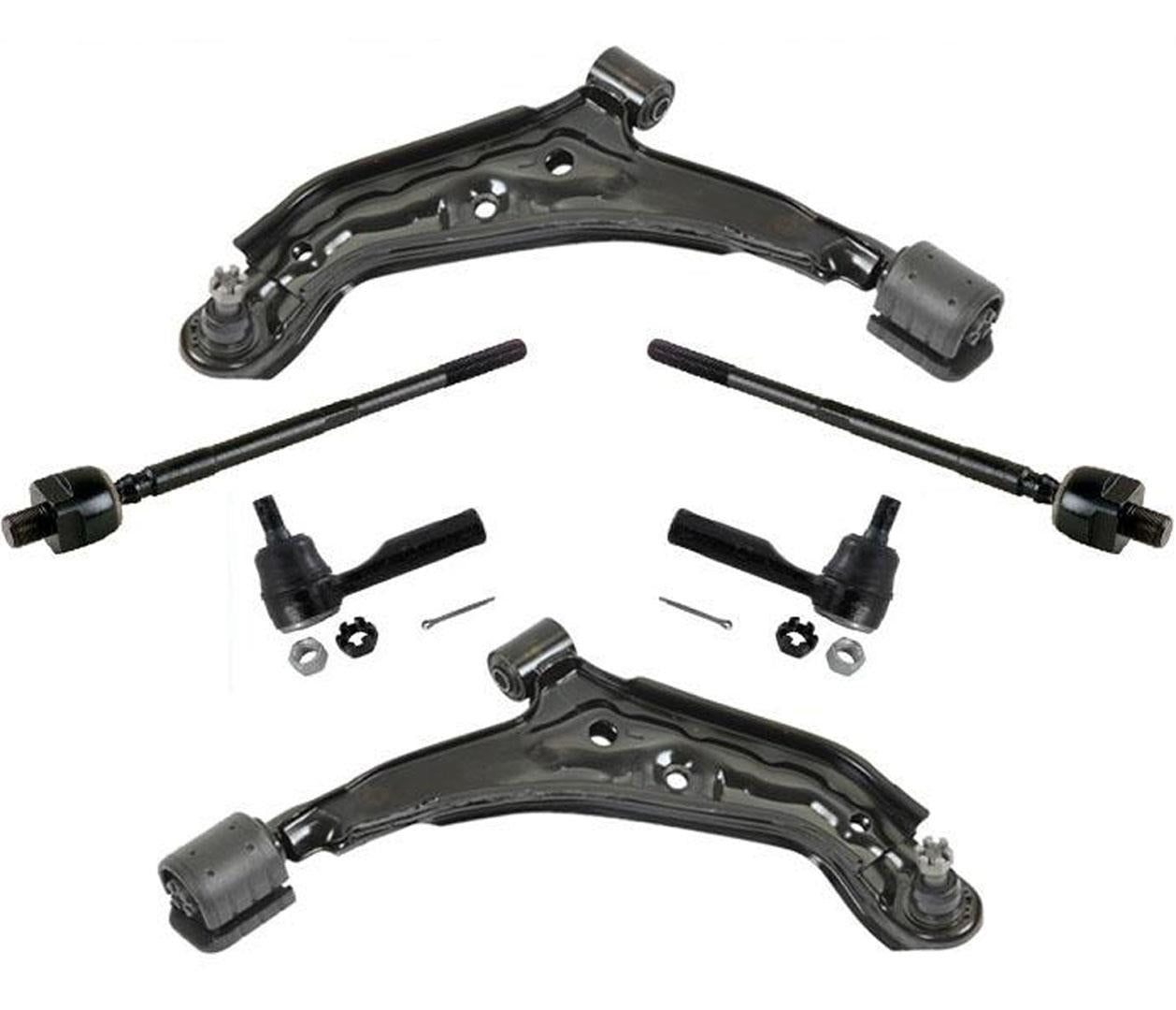 Brazos de control inferiores delanteros con rótula y tirantes para Nissan Altima 98-01, 6 piezas