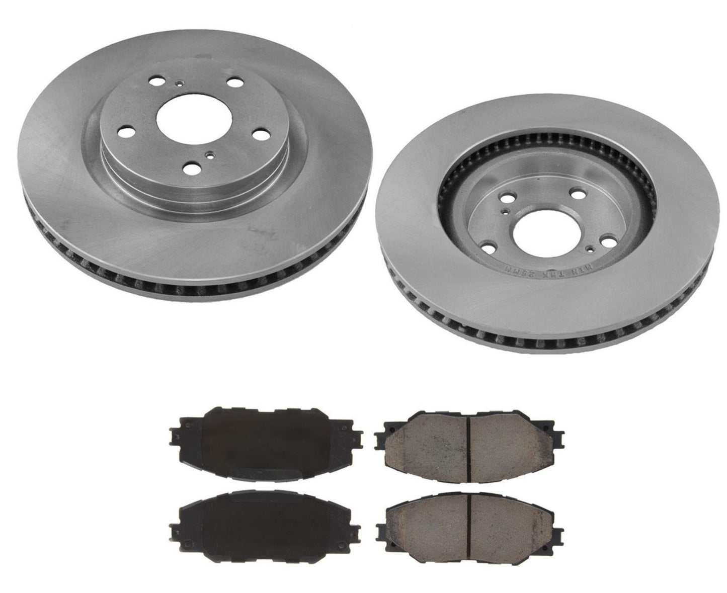 Para Rav4 06-17 con asiento de 3.ª fila, 2 frenos delanteros, rotores de 296 mm y pastillas de cerámica