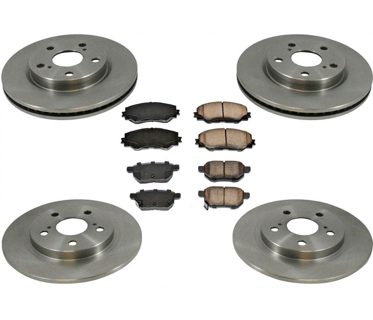 Fits 2008-2015 Scion xB 2.4L FRONT & REAR Brake Rotors & CERAMIC Pads