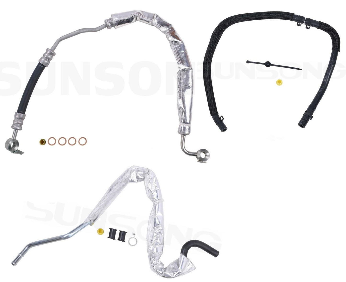 Power Steering Pressure Hose Fits Ford Edge 2007-2010 7T4Z3A719A 8T4Z3A719A 3pc