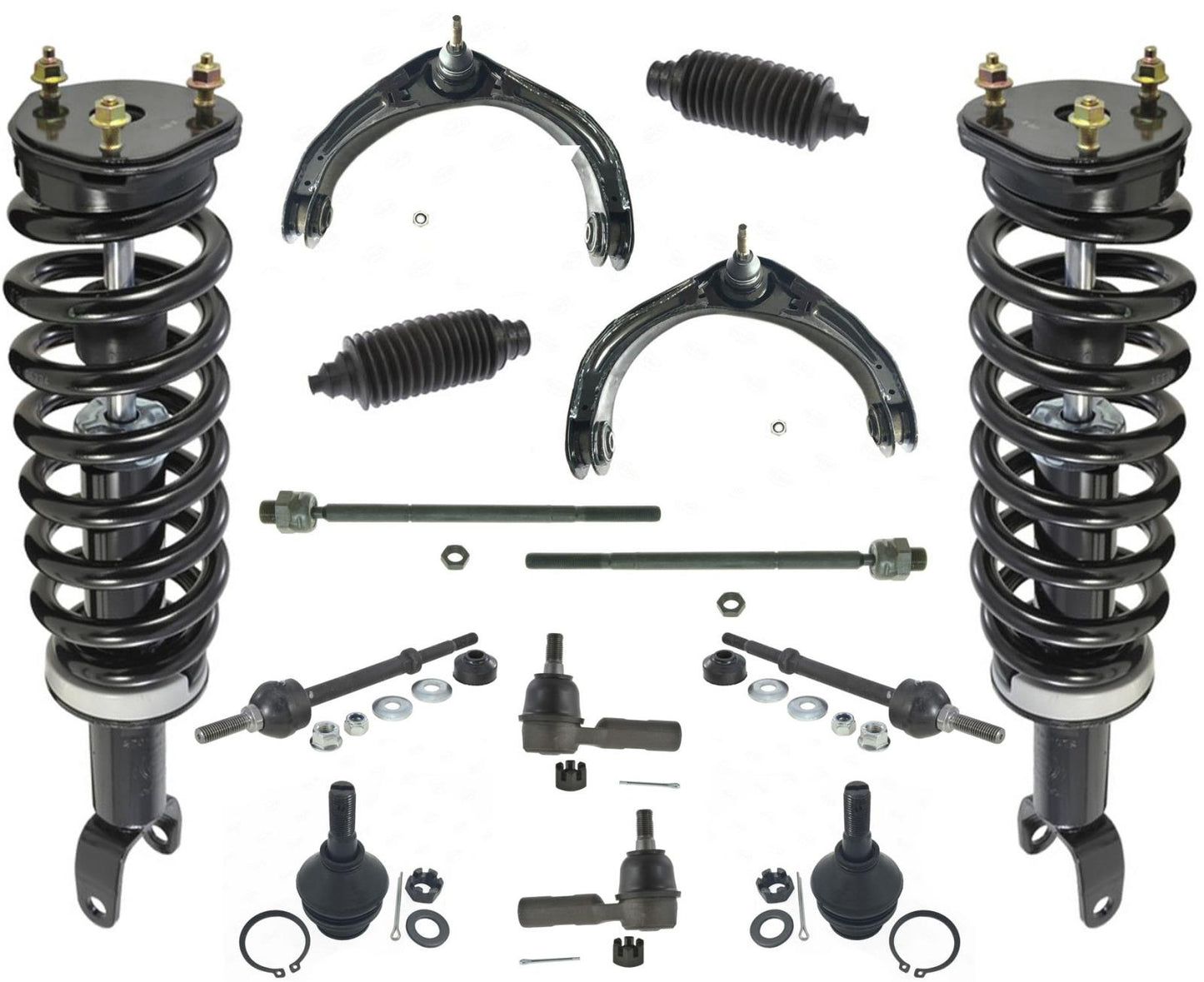 Fits Ram 1500 Pick Up 06-08 5 Stud Rim 4 Wheel Drive Control Arms Tie Rods 14pc
