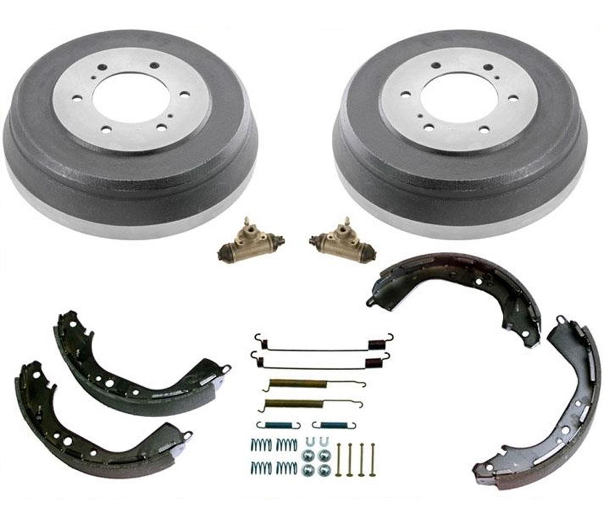 Rear Brake Drums Shoes Hardware Rear Wheel Drive Fits Nissan Frontier 2.4L 98-04