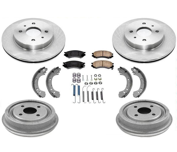 Para Saturn SL SC SW 1991-2002 Rotores delanteros Tambores traseros Pastillas de freno y zapatas de freno