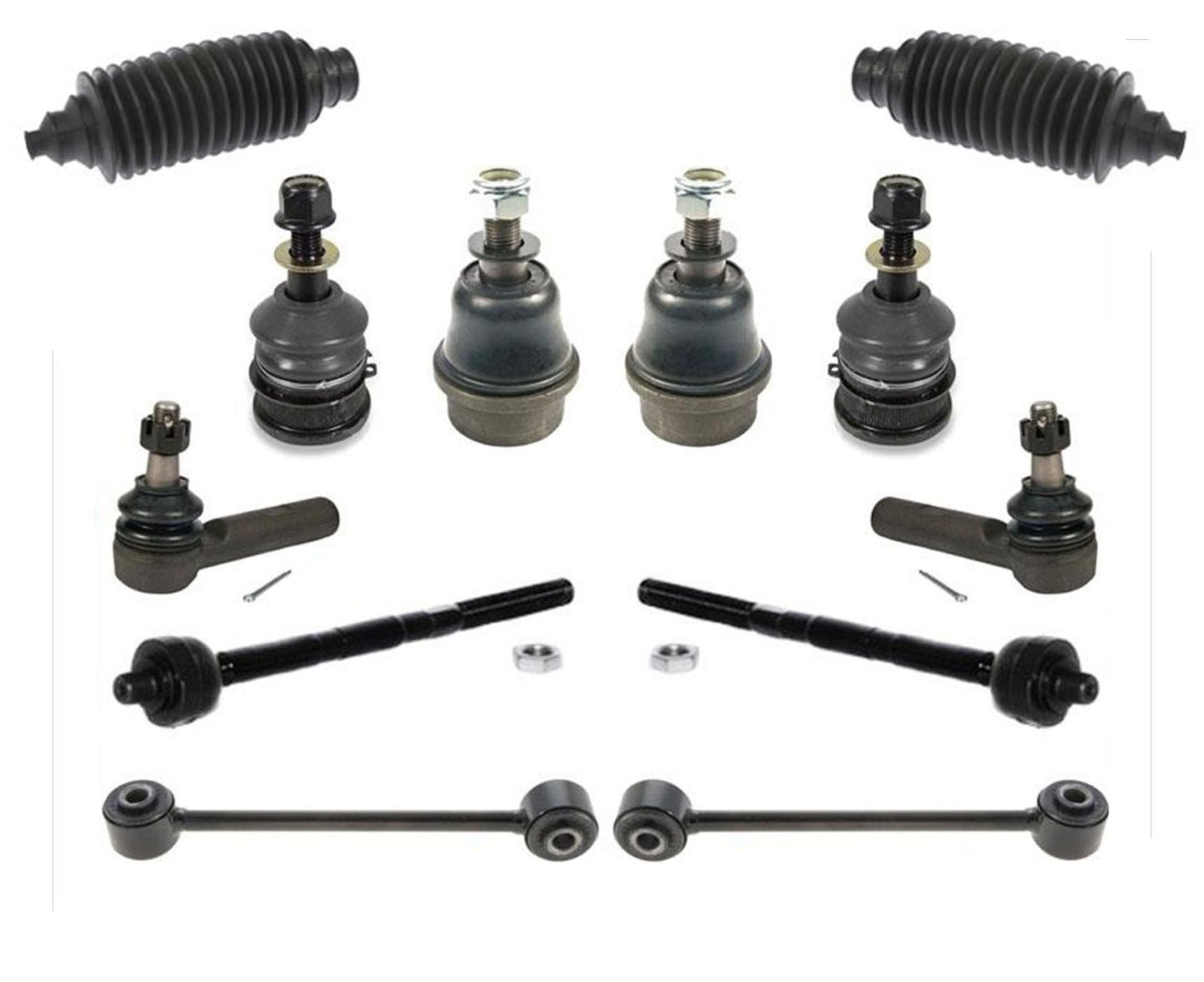 Tie Rods + Sway Bar Links + Ball Joints 12PC Kit for Jeep Grand Cherokee 05-10