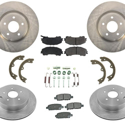 For 2014-2019 Infiniti Q50 With 320MM Front Brake Rotors Ceramic Brake Pads 8pc