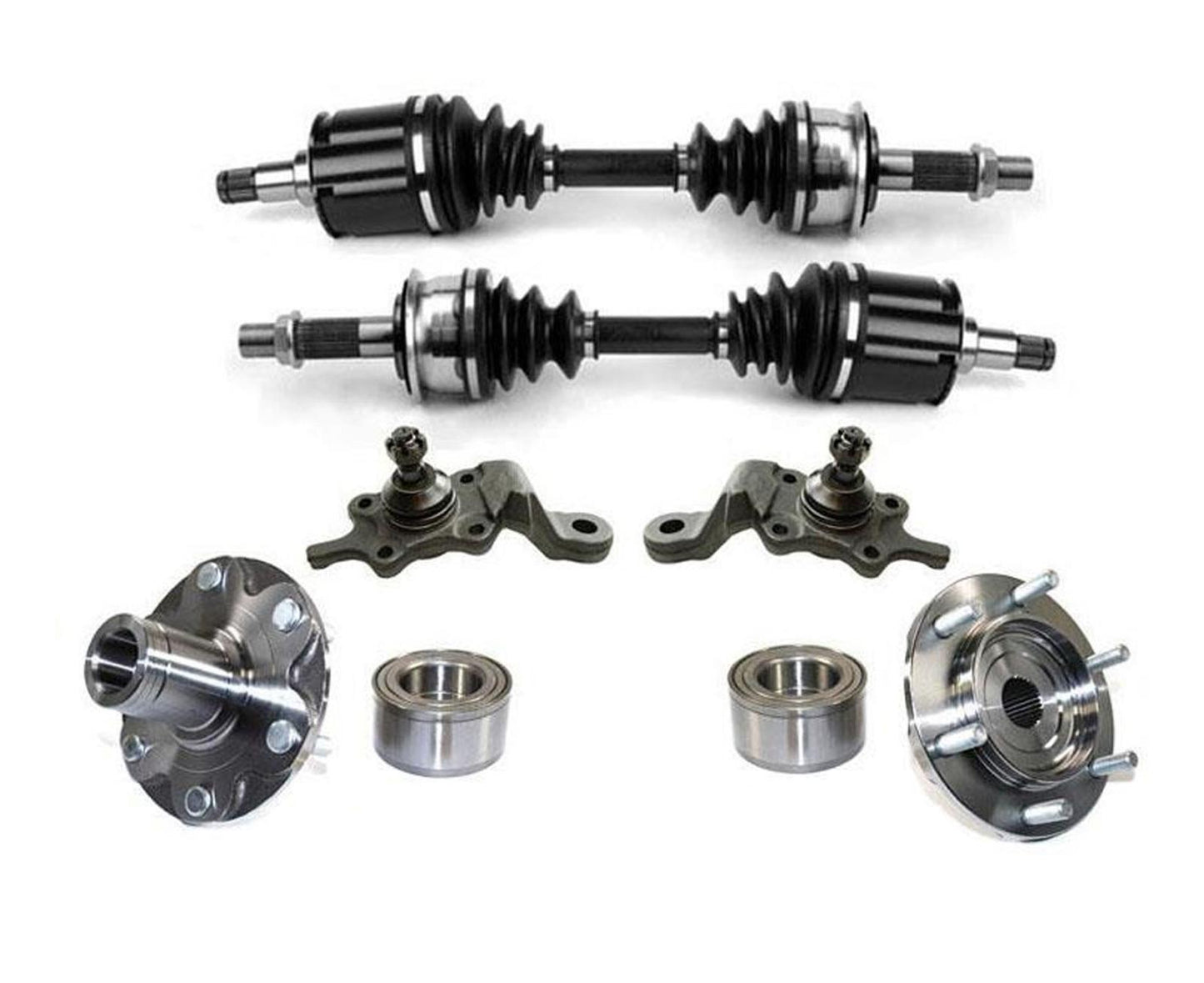 Front Axles Wheel Hubs Ball Joints w Auto Locking Hubs for Toyota Tacoma 95-00