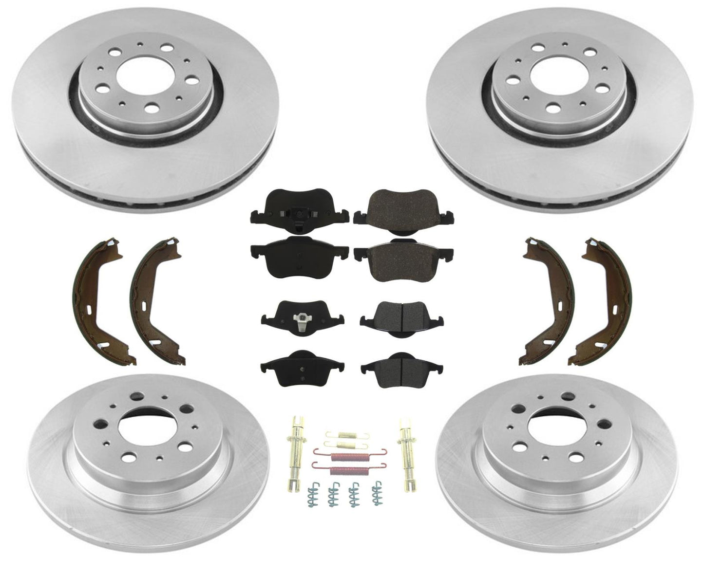 Front & Rear Rotors & Brake Pads For 2008-2009 Volvo S60 2.5T Sedan W/ 316MM