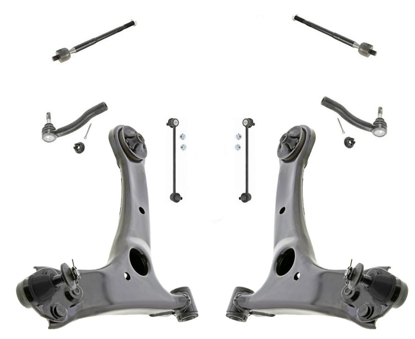 Front Lower Control Arms Ball joints Tie Rods Link Fits Toyota Prius 2004-2009