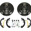Rear Drum Wheel Bearing Brake Shoes Brake Spring Kit 4Pc 09-11 Focus