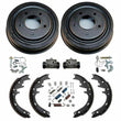 Rear Drums Shoes Wheel Cylinders Spring Kit 8pc For Ford E-150 F-150 1987-1996