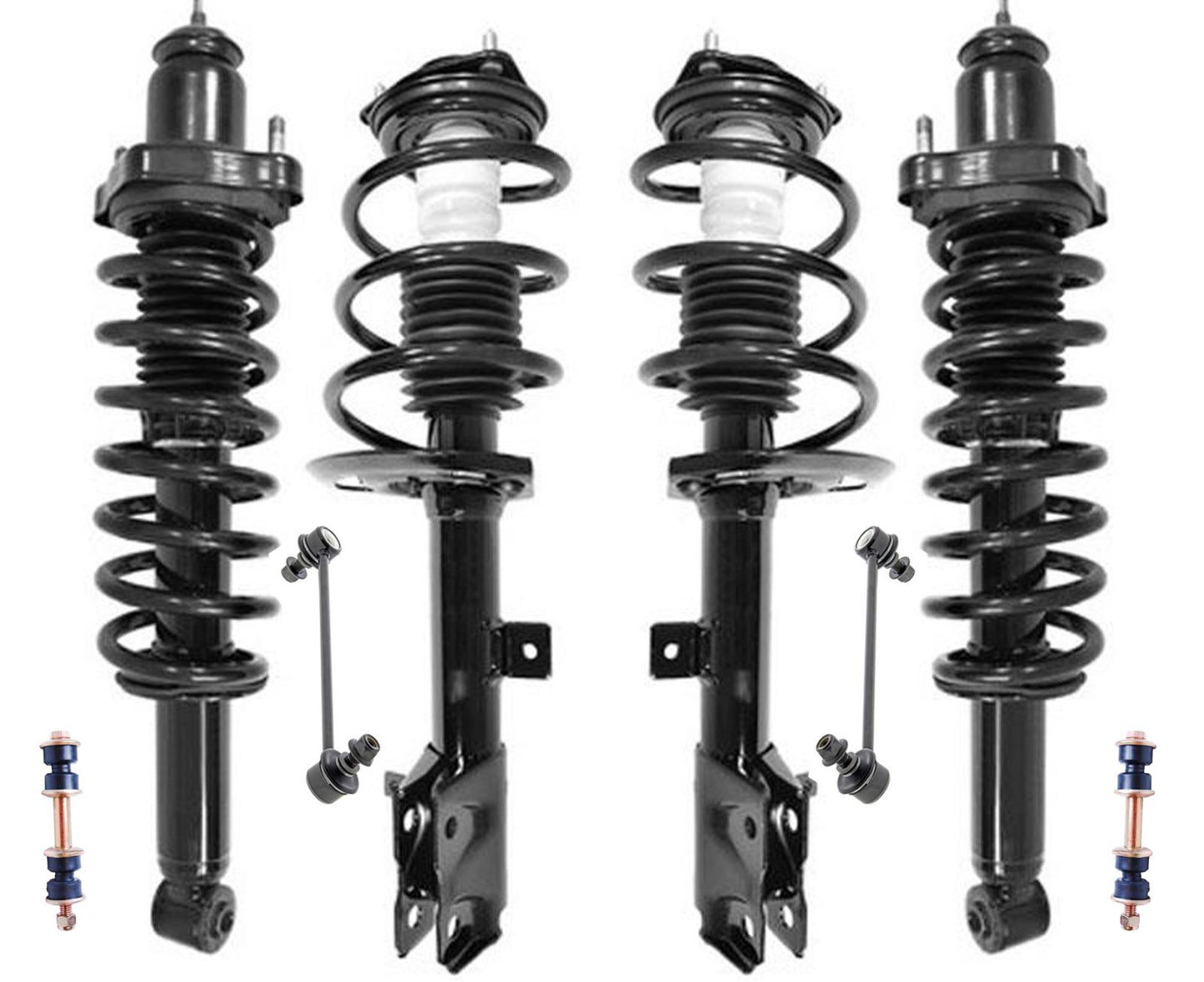 Front & Rear Coil Spring Struts for Jeep Patriot & Compass 2016-2017 8pc
