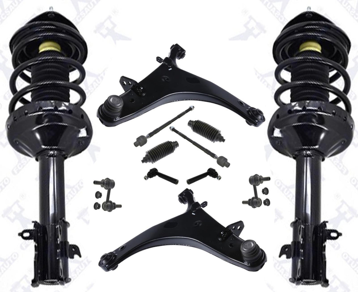 Coil Spring Struts Control Arms Ball J Rods Links for 06-14 Subaru Tribeca 12pc