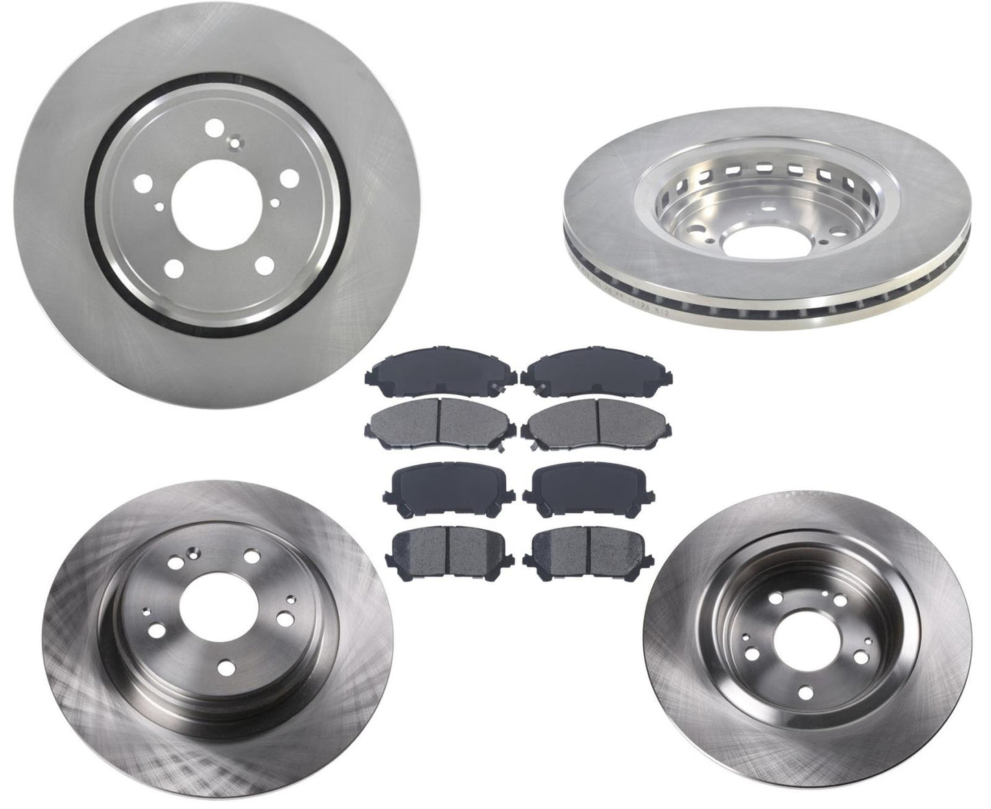 Disc Brake Disc Rotors Ceramic Brake Pads for 2014-2016 Acura MDX 3.5L Eng 6Pc
