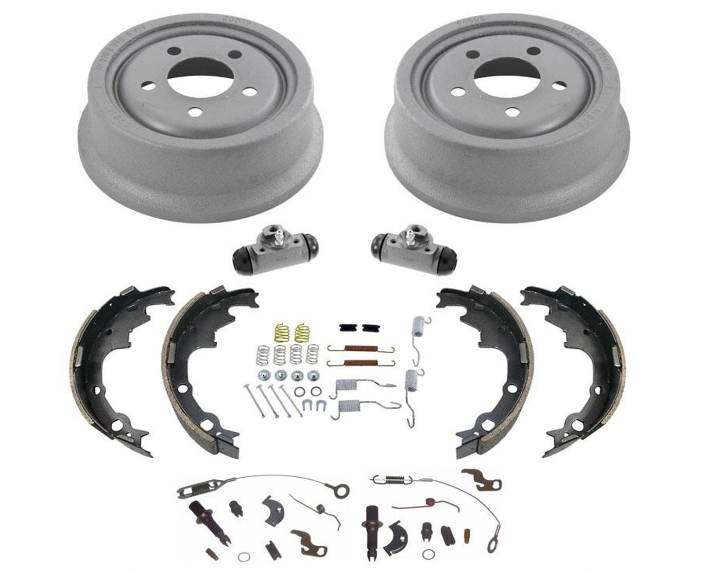 Tambores de freno traseros de 9 x 2,5 pulgadas y zapatas de freno para Jeep Wranger 8 piezas 1991-1998