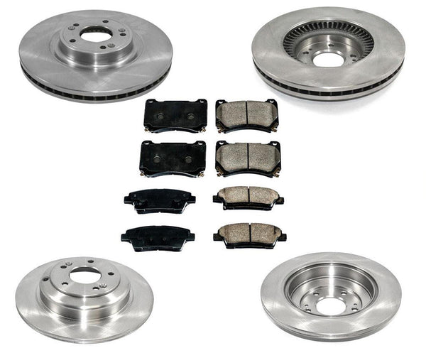 Disc Rotors & Ceramic Brake Pads for Hyundai Genesis 3.8L 12-14 4 Door Sedan