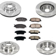 Disc Rotors Ceramic Brake Pads for Hyundai Genesis 3.8L 4 Door 17 Inch Rim 09-11