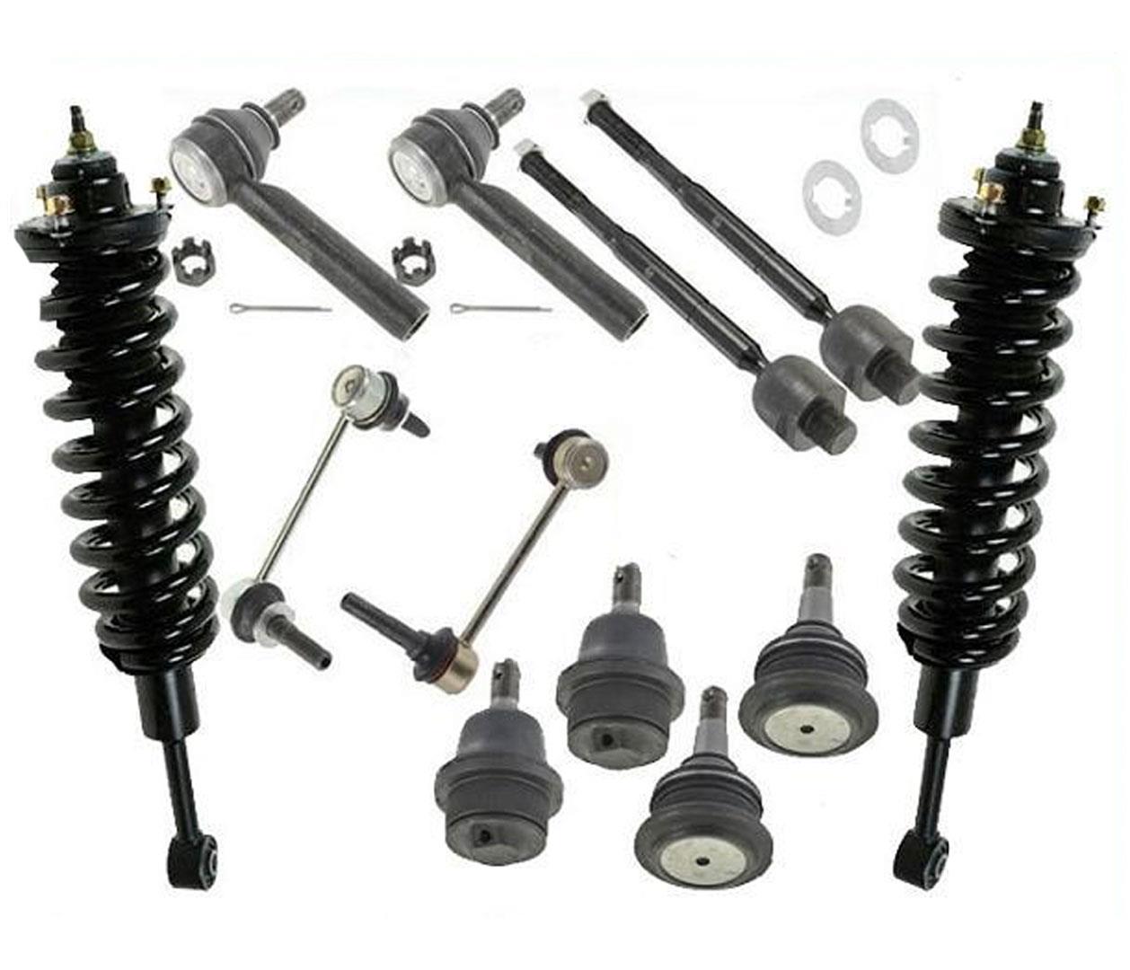 Se adapta a Toyota 4Runner 2003-2009, puntales delanteros completos, rótulas, barra de acoplamiento y enlace