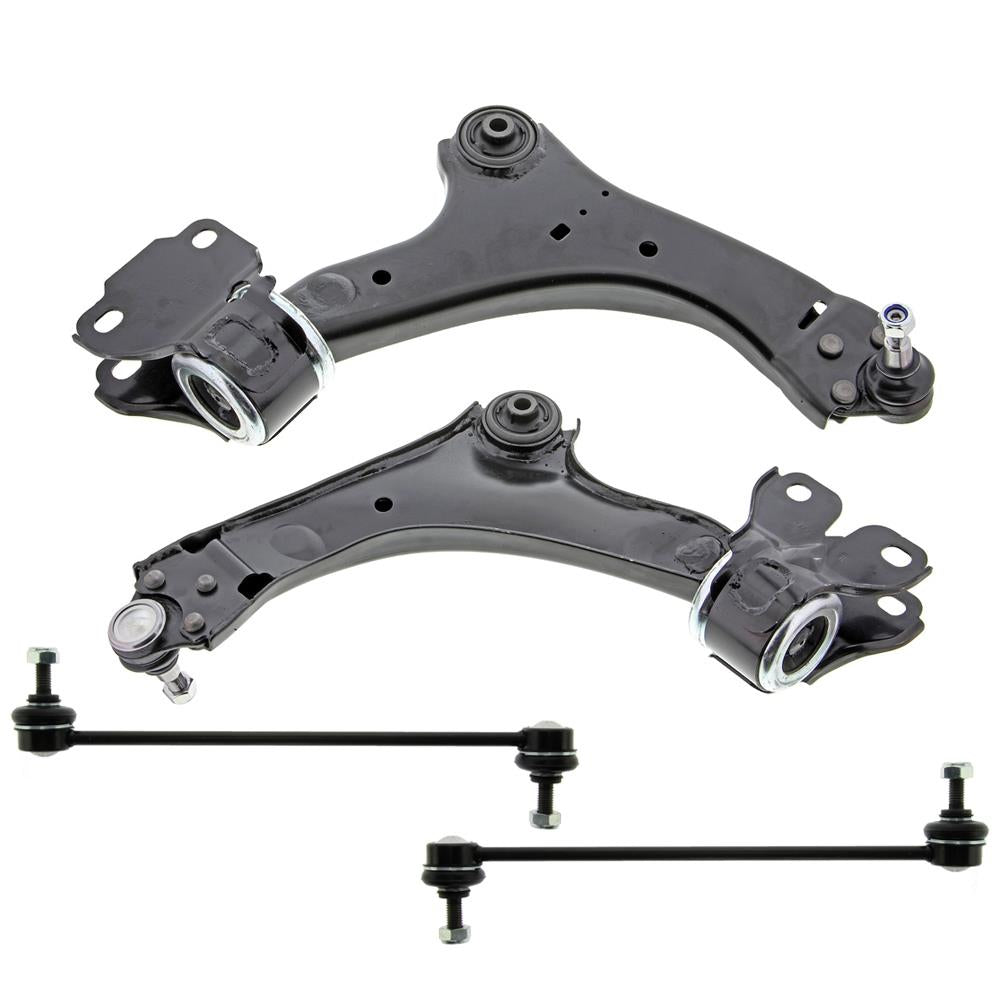 Front Lower Control Arms Sway Bar Links for Volvo S80 3.0L Turbo 2008-2011