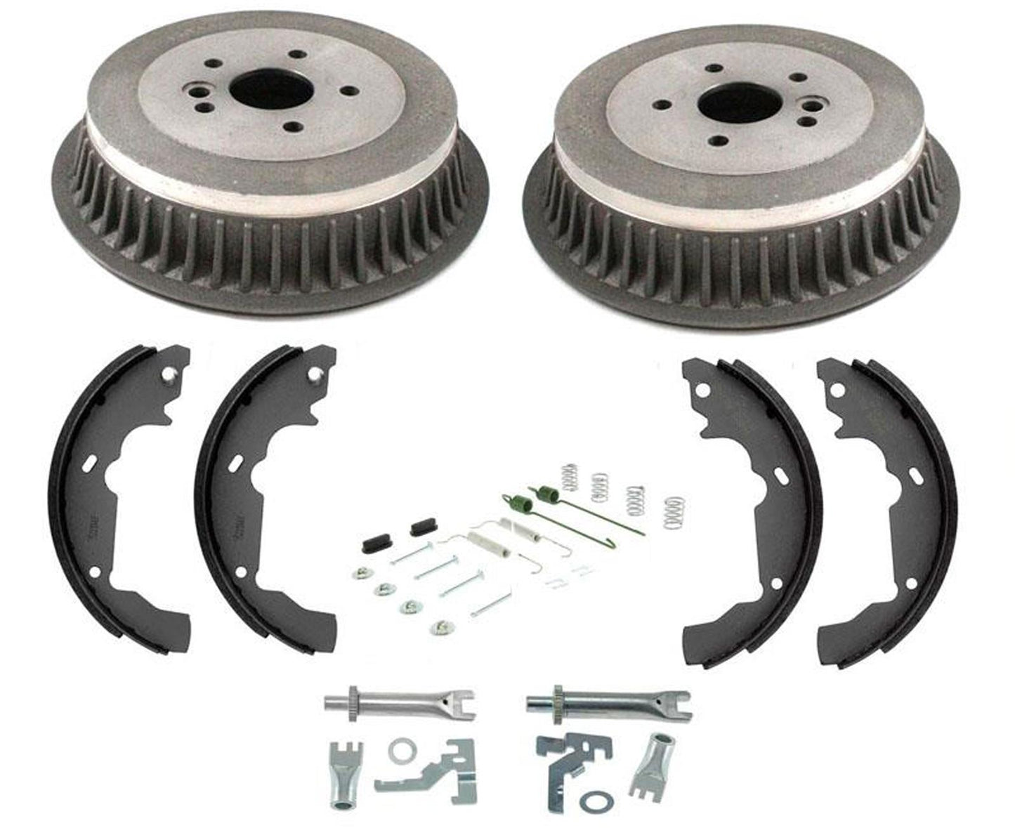 Tambores de freno trasero, zapatas y resortes para Toyota Sienna 1998-2003, kit de 6 piezas