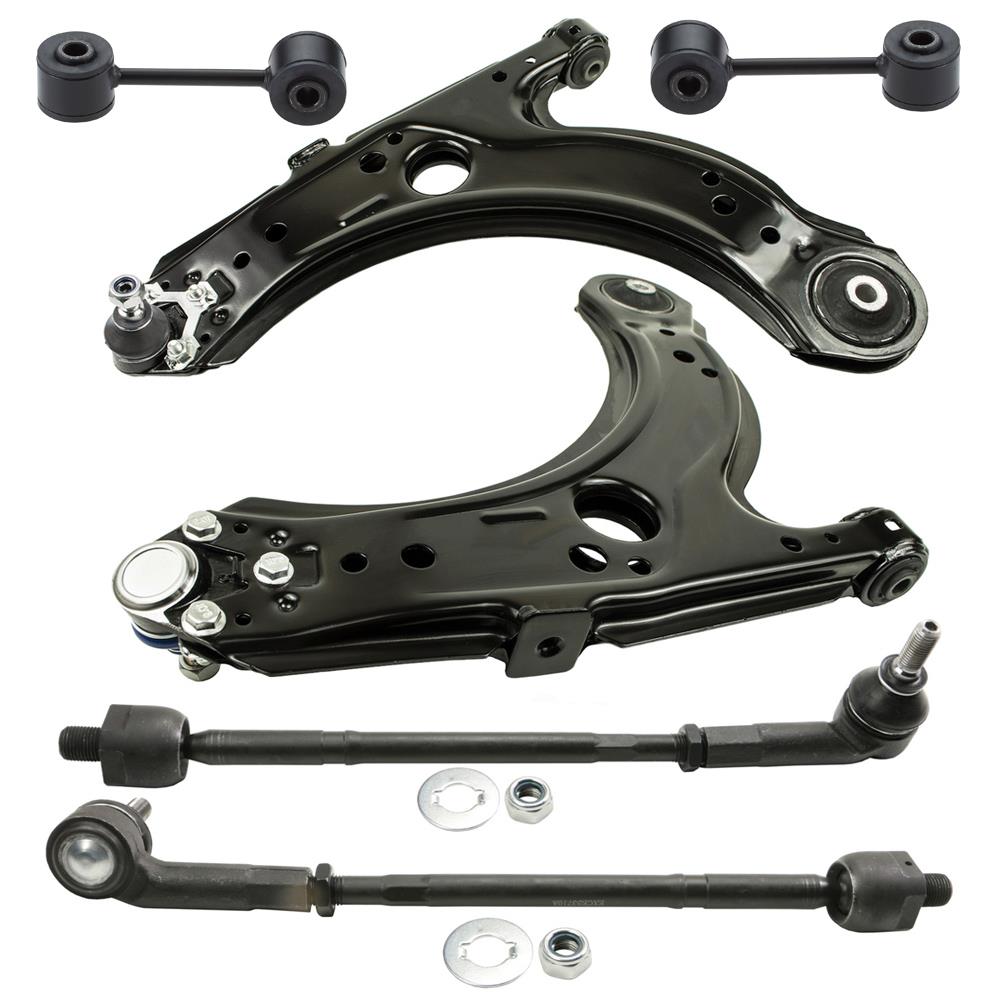 Front Lower Control Arms Sway Bar Links Tie Rods for Volkswagen Beetle 1998-2010