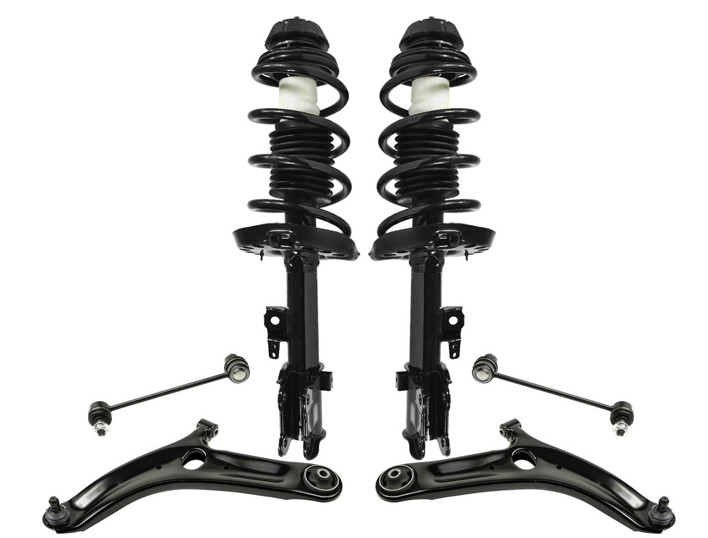 Puntales delanteros completos brazos de control inferiores enlaces de barra estabilizadora para Kia Soul 2010-2013