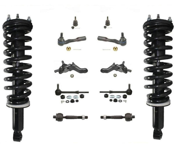 Se adapta a Toyota Sequoia 03-07, puntales delanteros, varillas de amarre, rótulas, eslabones de barra estabilizadora