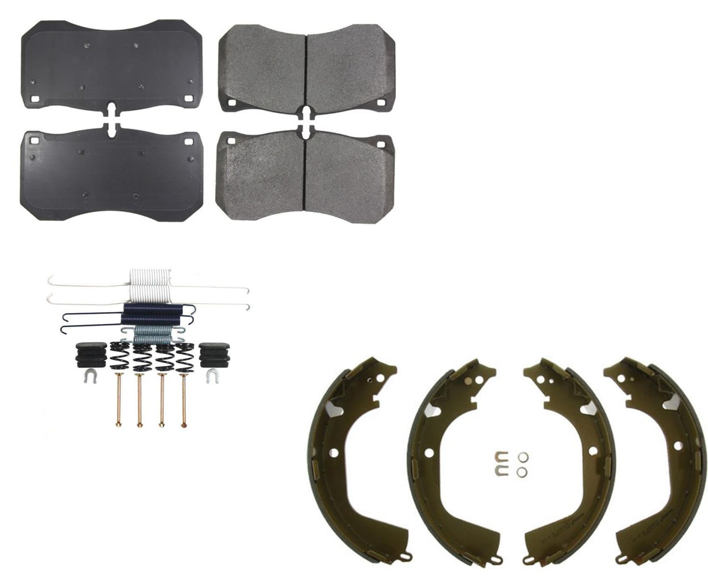 Para Chevrolet SILVERADO 1500 2009-2013, pastillas y zapatas de freno, modelos con tambor trasero, 3 piezas