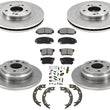 Front & Rear Rotors Ceramic Brake Pads for Acura 3.5RL 2002-2004 8pc Kit