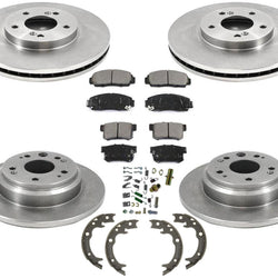 Front & Rear Rotors Ceramic Brake Pads for Acura 3.5RL 2002-2004 8pc Kit