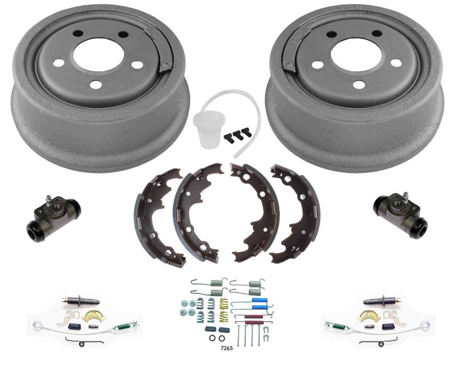 R Brake Drums Brake Shoes Spring Wheel Cylinders for Jeep Wrangler 2001-2006 9pc