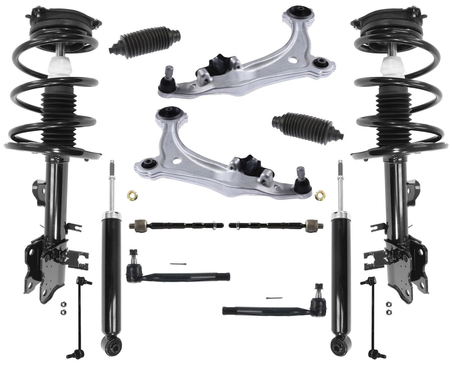 Master Kit de chasis de 14 piezas, brazos de control inferiores, varillas de amarre, enlaces para Nissan Quest 11-17