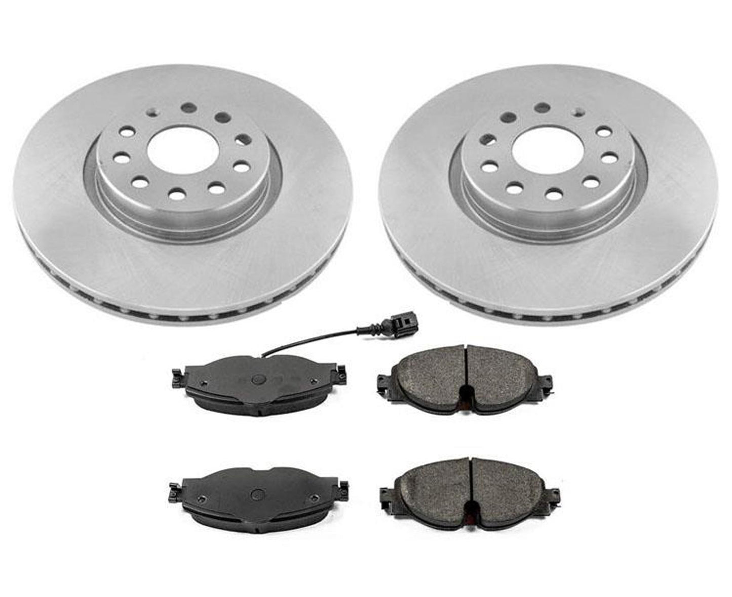 Disc Brake Rotors & Ceramic Pads for 2015-2018 Audi A3 & A3 Quattro 3pc Kit