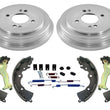 (2) Brake Drums Shoes & Brake Springs For 06-11 Kia Rio & 07-11 Hyundai Accent
