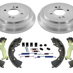 (2) Brake Drums Shoes & Brake Springs For 06-11 Kia Rio & 07-11 Hyundai Accent