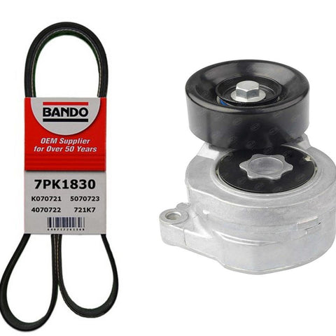 Main Engine Belt & Tensioner Fits For 2008-2012 Honda Accord 2.4L 31170-R40-A02