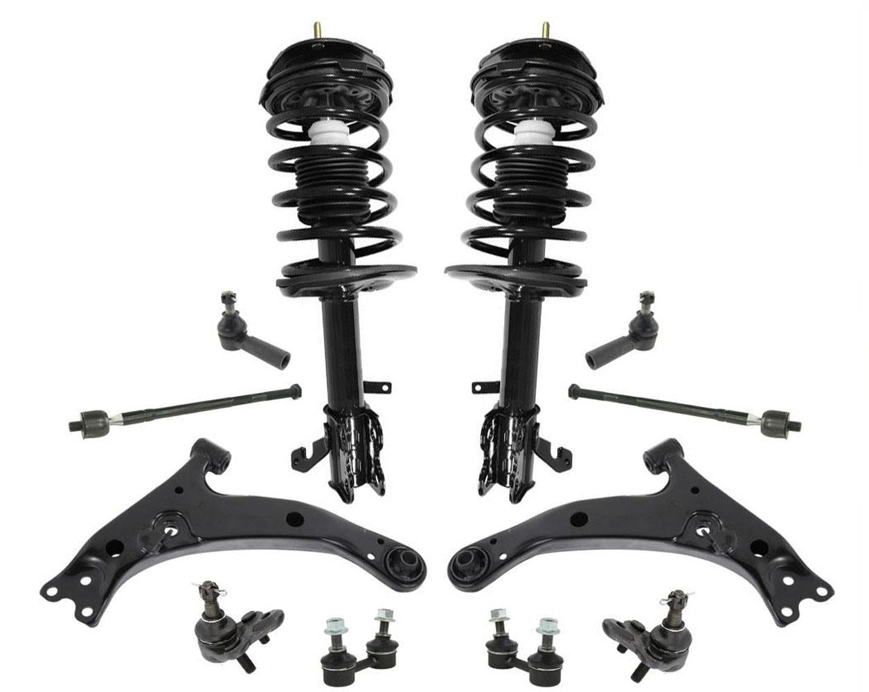 Suspension Kit with Struts Control Arms Tie Rods 12pc for Toyota Corolla 96-02