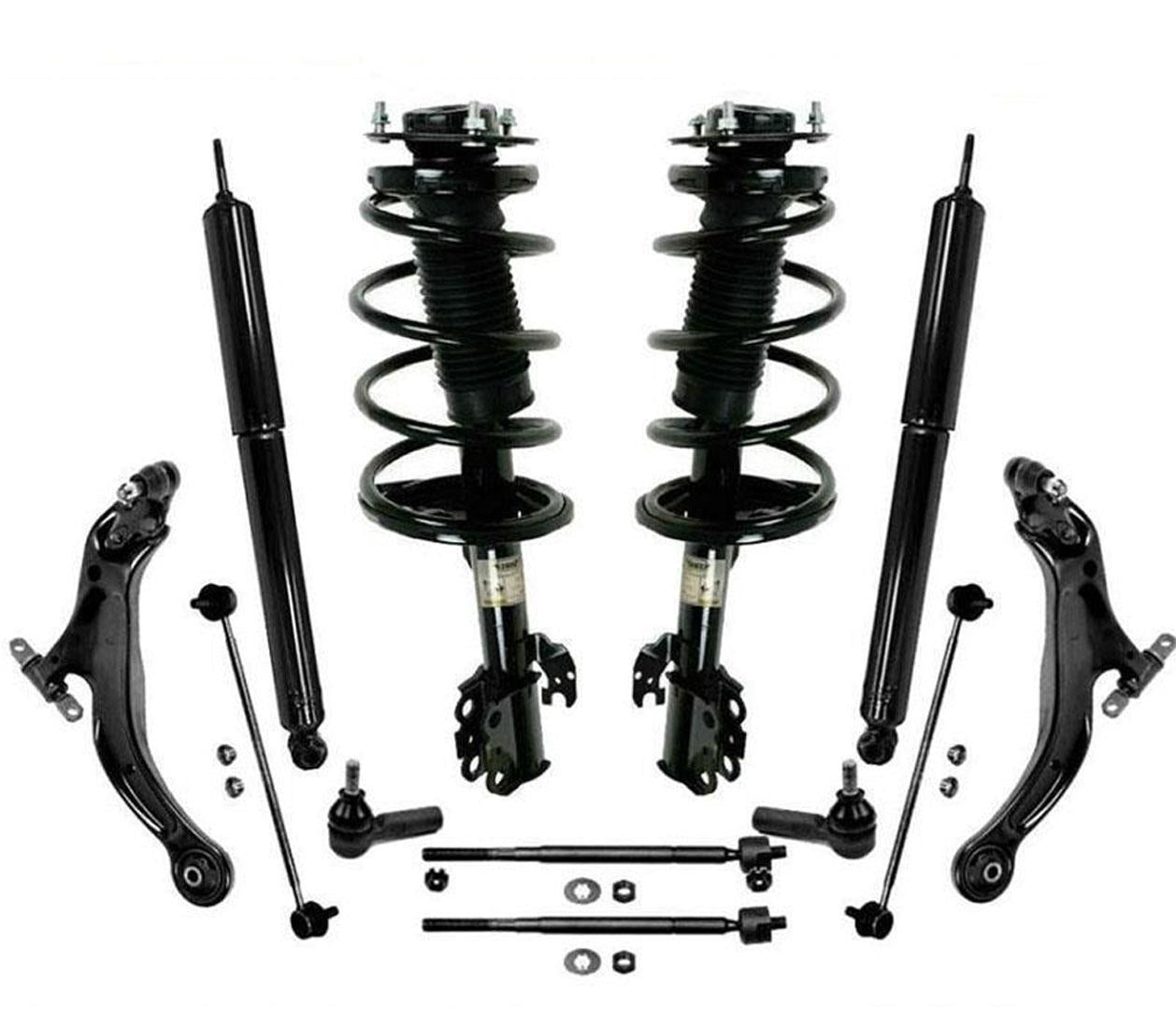 Front Complete Strut Rear Shocks Control Arms Tie Rods Links Fits 98-03 Sienna