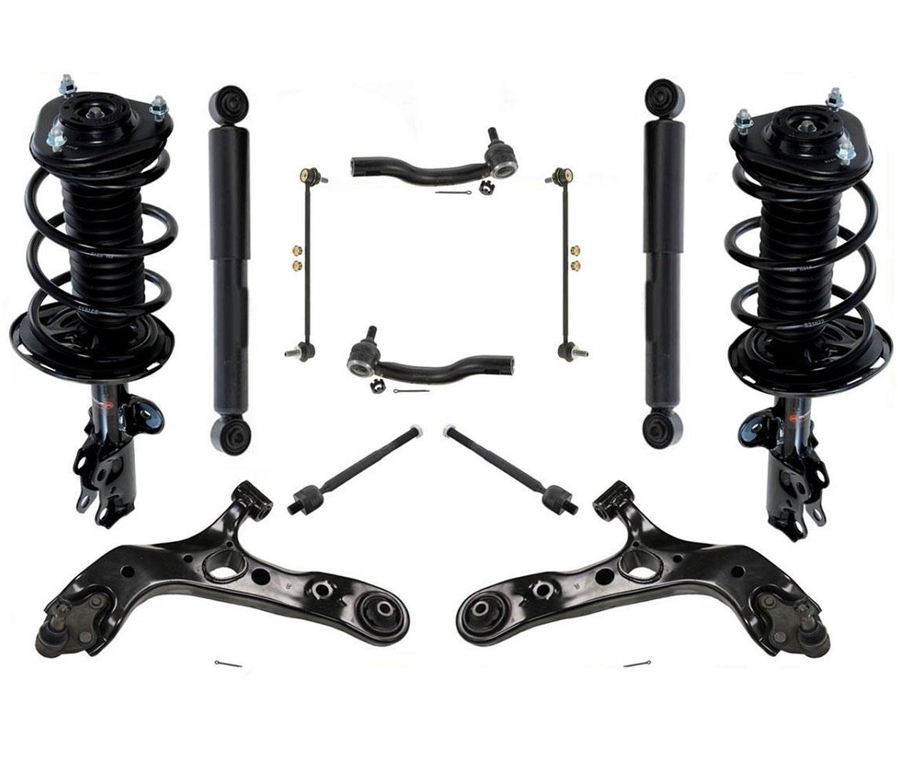 12 Pcs Chassis Kit Struts Shocks Control Arms For Rav4 06-08 Sport 09-12 2.5L