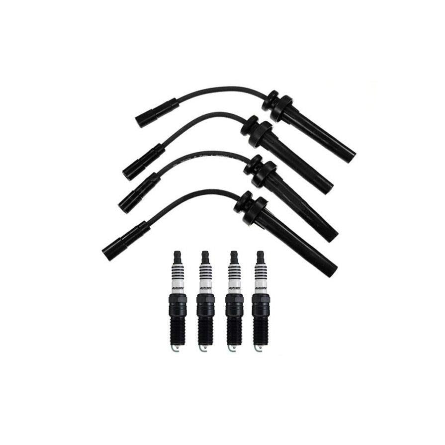 Platinum Spark Plugs & Ignition Wires For Chrysler PT Cruiser 2001-10 Non Turbo