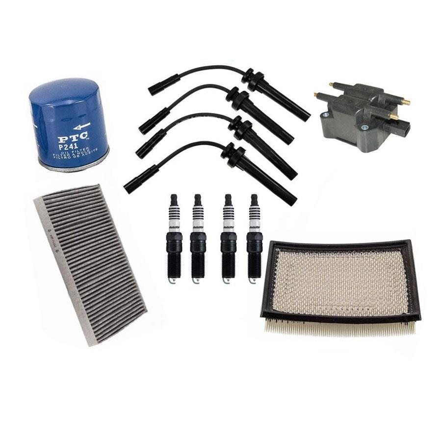 Ignition Wires Coil Spark Plugs Oil Air Filter for Chrysler Voyager 2.4L 01-07