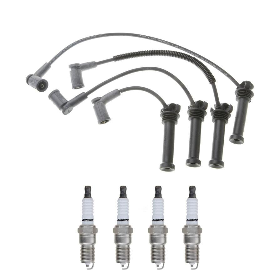 Platinum Spark Plug & Ignition Wires for Mazda 6 2.3L 2003 2004 2005