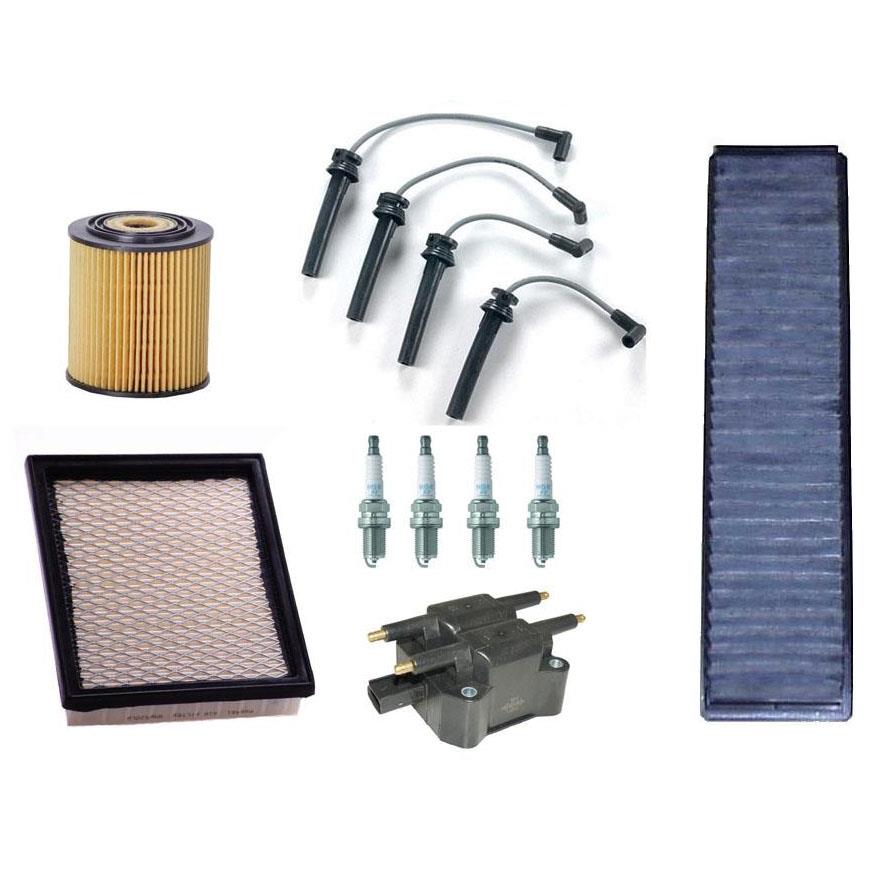 Juego de cables de bujía, tapones, filtro de cabina de aire y aceite para Mini Cooper S Super 02-06, 9 piezas