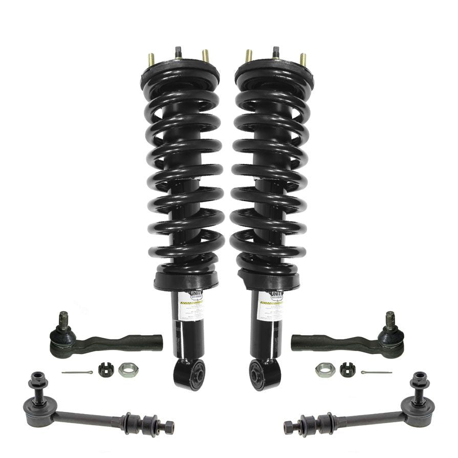 Front Spring Struts Outer Tie Rods Sway Bar Links for Toyota Tundra 2000-2003