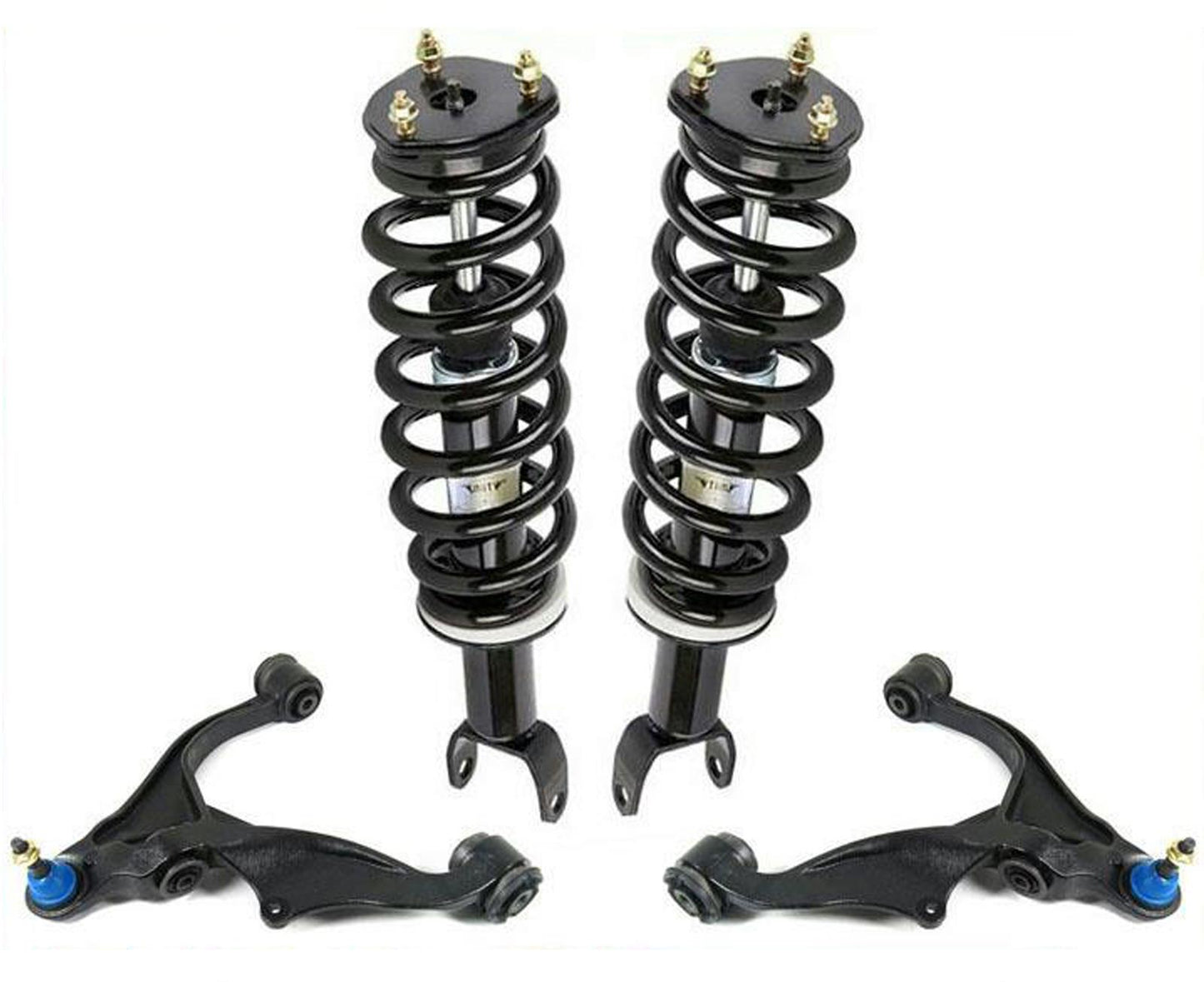 Fits For 09-18 Ram 1500 Pick Up 4x4 Coil Spring Strut Low Control Arms Ball Jtns