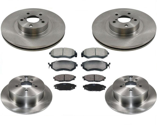 Fits 13-15 XV Crosstrek 14-16 Forester 2.5L Front & Rear Rotors & Ceramic Pads
