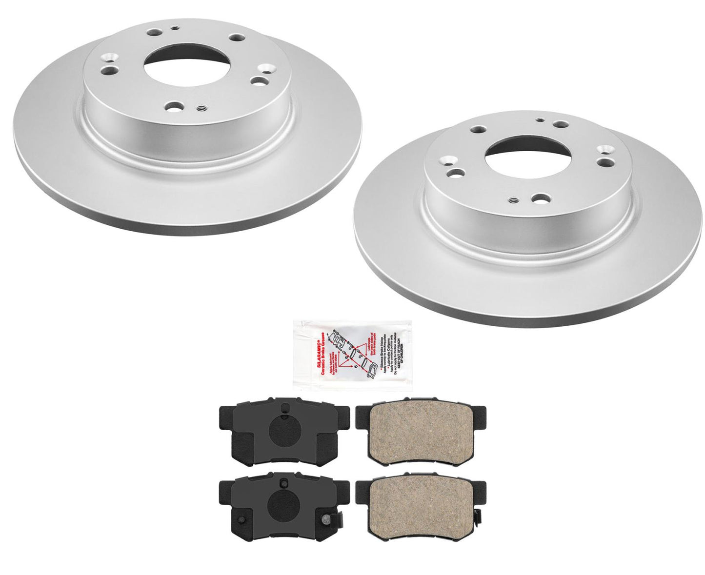 Coated Rear Brake Rotors Brake Pads Fits 2013-2015 Acura ILX